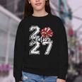 Class Of 2027 Cheer Red Senior 2027 Back To School Youth Crewneck Sweatshirt Class Of 2027 Cheer Red Senior 2027 Back To School Youth Crewneck Sweatshirt