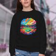 Colorful Baseball Field Home Run Baseball Player Fans Youth Crewneck Sweatshirt Colorful Baseball Field Home Run Baseball Player Fans Youth Crewneck Sweatshirt