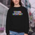 Colorful School Secretary Back To School Rainbow Youth Crewneck Sweatshirt Colorful School Secretary Back To School Rainbow Youth Crewneck Sweatshirt
