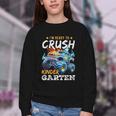 Crush Kindergarten Monster Truck Back To School Boys Youth Crewneck Sweatshirt