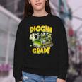 Diggin 4th Grade Bulldozer Back To School Youth Crewneck Sweatshirt