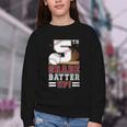Fifth Grade Batter Up Baseball First Day Back To School Youth Crewneck Sweatshirt