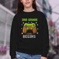 First Day Of 3rd Grade Level Begins Back To School Boy Youth Crewneck Sweatshirt