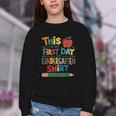 This Is My First Day Of Kindergarten Shirt Back To School Youth Crewneck Sweatshirt This Is My First Day Of Kindergarten Shirt Back To School Youth Crewneck Sweatshirt