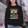First Day Of My Last Year In Elementary Back To School Youth Crewneck Sweatshirt