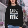 First Day Of My Last Year In Middle School Back To School Youth Crewneck Sweatshirt First Day Of My Last Year In Middle School Back To School Youth Crewneck Sweatshirt