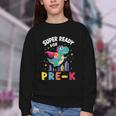 First Day Pre-K Back To School Dinosaur Youth Crewneck Sweatshirt First Day Pre-K Back To School Dinosaur Youth Crewneck Sweatshirt