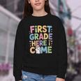 First Grade Here I Come Unicorn Back To School Youth Crewneck Sweatshirt