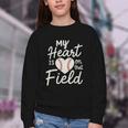 My Heart Is On That Field Baseball Youth Crewneck Sweatshirt My Heart Is On That Field Baseball Youth Crewneck Sweatshirt