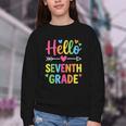 Hello Seventh 7TH Grade Back To School Kids Students Tee Youth Crewneck Sweatshirt