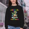 Hello Turtle Lovers From Back To School For Boys And Girls Youth Crewneck Sweatshirt Hello Turtle Lovers From Back To School For Boys And Girls Youth Crewneck Sweatshirt