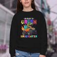 I'm Ready To Crush Kindergarten Dinosaur Dino Back To School Youth Crewneck Sweatshirt I'm Ready To Crush Kindergarten Dinosaur Dino Back To School Youth Crewneck Sweatshirt