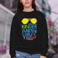 Kindergarten Vibes Only Glow Sunglasses Back To School Youth Crewneck Sweatshirt Kindergarten Vibes Only Glow Sunglasses Back To School Youth Crewneck Sweatshirt