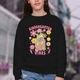 Kindergarten Vibes Groovy Kindergarten Back To School Frog Youth Crewneck Sweatshirt