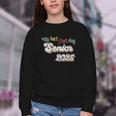 My Last First Day Senior 2025 Back To School Vintage Cool Youth Crewneck Sweatshirt