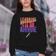 Learning Back To School Is a Motivational Youth Crewneck Sweatshirt Learning Back To School Is a Motivational Youth Crewneck Sweatshirt