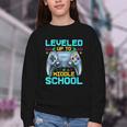 Leveled Up To Middle School Video Gamer Back To School Boys Youth Crewneck Sweatshirt