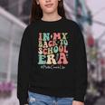 Math Coach In My Back To School Era Women Groovy Youth Crewneck Sweatshirt