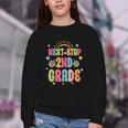 Next Stop 2nd Grade Groovy Retro Second Grade Back To School Youth Crewneck Sweatshirt