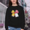 Pencil Coquette Bow Happy First Day Of School Back To School Youth Crewneck Sweatshirt Pencil Coquette Bow Happy First Day Of School Back To School Youth Crewneck Sweatshirt