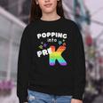 Popping Into Pre K Kid's Back To School Pop It Fidget Toy Youth Crewneck Sweatshirt
