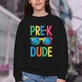Pre-K Dude Shirt Back To School First Day Of Preschool Boy Youth Crewneck Sweatshirt
