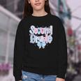 Preppy Second Grade First Day Back To School 2nd Grade Bow Youth Crewneck Sweatshirt