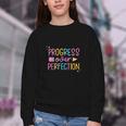 Progress Over Perfection Back To School Tshirt Youth Crewneck Sweatshirt
