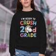 Im Ready To Crush 2nd Grade Boy Unicorn Back To School Youth Crewneck Sweatshirt