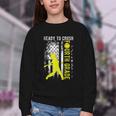 Ready To Crush Fourth Grade Softball USA Flag Back To School Youth Crewneck Sweatshirt Ready To Crush Fourth Grade Softball USA Flag Back To School Youth Crewneck Sweatshirt