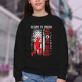 Ready To Crush Second Grade Soccer USA Flag Back To School Youth Crewneck Sweatshirt