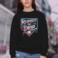 Respect The Drip Baseball Player Youth Crewneck Sweatshirt Respect The Drip Baseball Player Youth Crewneck Sweatshirt