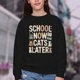 School Now Cats Later Back To School Youth Crewneck Sweatshirt School Now Cats Later Back To School Youth Crewneck Sweatshirt