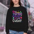 Second Grade Just Got Cuter Cute 2nd Grade Back To School Youth Crewneck Sweatshirt