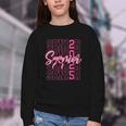 Senior 2025 Coquette Pink Bow Class Of 2025 Back To School Youth Crewneck Sweatshirt Senior 2025 Coquette Pink Bow Class Of 2025 Back To School Youth Crewneck Sweatshirt