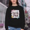 Sixth Grade Back To School For Girls Pink Notebook Youth Crewneck Sweatshirt Sixth Grade Back To School For Girls Pink Notebook Youth Crewneck Sweatshirt