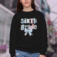 Sixth Grade Coquette Bow Pencil First Day Back To School Youth Crewneck Sweatshirt Sixth Grade Coquette Bow Pencil First Day Back To School Youth Crewneck Sweatshirt