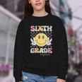Sixth Grade Squad Smile Face 6th Grade Back To School Youth Crewneck Sweatshirt