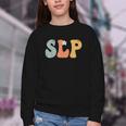 SLP Groovy Women Appreciation Day Hello Back To School Youth Crewneck Sweatshirt SLP Groovy Women Appreciation Day Hello Back To School Youth Crewneck Sweatshirt