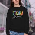 STEAM Squad For Work Tie Dye Back To School Appreciation Day Youth Crewneck Sweatshirt