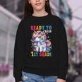Student Unicorn Ready Back To School Crush 1st Grade Girls Youth Crewneck Sweatshirt Student Unicorn Ready Back To School Crush 1st Grade Girls Youth Crewneck Sweatshirt