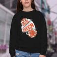 Tigers Cheerleading Back To School Cheer Team Spirit Orange Youth Crewneck Sweatshirt