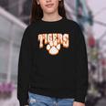 Tigers School Spirit Mascot Back To School Orange Youth Crewneck Sweatshirt Tigers School Spirit Mascot Back To School Orange Youth Crewneck Sweatshirt