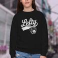 Vintage Baseball Tee Lefty Left Handed Baseball Player Youth Crewneck Sweatshirt