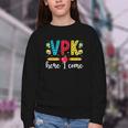 VPK Here I Come VPK Back To School VPK First Day Of VPK Youth Crewneck Sweatshirt