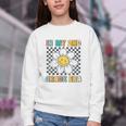 In My 2nd Grade Era Retro Groovy Second Grade Back To School Youth Crewneck Sweatshirt