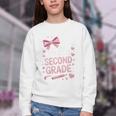 Back To School Cute Pink Coquette Girls Hello Second Grade Youth Crewneck Sweatshirt Back To School Cute Pink Coquette Girls Hello Second Grade Youth Crewneck Sweatshirt
