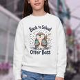 Back To School Like An Otter Boss Cute First Day Of School Youth Crewneck Sweatshirt