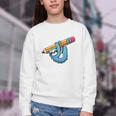 Back To School Seventh Grade Sloth Hanging Out In 7th Grade Performance Youth Crewneck Sweatshirt