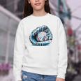 Baseball Drip Ice Cream Sprinkles Baseball Glove Premium Tri-Blend Youth Crewneck Sweatshirt